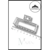 MAZEN Metal, Dikdörtgen , Mandal Toka - Kırılmaz Saç Tokası- Kadın Toka 7 Cm