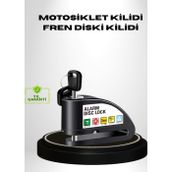 Mbb E-Ticaret Titreşim Sensörlü Alarmlı Motosiklet Disk Kilidi 14mm Çelik Çift Kilitleme