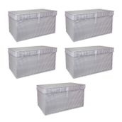 Mbois 40x30x70 cm 5 Adet Mega Plus Boy Çok Amaçlı Düzenleyici Kutu Organizer Cırt Cırtlı Hurç