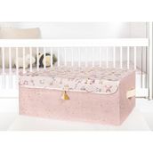 Mbois Baby 04249 Pembe Baza Boy Püsküllü Kapaklı Kutu Düzenleyici Çok Amaçlı Organizer Kutu