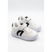 Mcdark Çocuk Unisex İlk Adım Sneaker Ayakkabı Beyaz Suni Deri Düz Taban ile Konforlu Kullanım