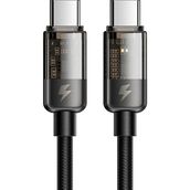 Mcdodo CA-2840 1.2 mt 100W Siyah Type-C to Type-C LED Işıklı Power Off Hızlı Data Şarj Kablosu