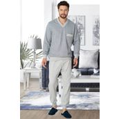 Mecit 2766 Gri Erkek Pijama Takımı