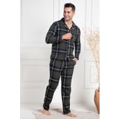 Mecit 2950 Yeşil Ekoseli Büyük Beden Kışlık Erkek Pijama Takımı