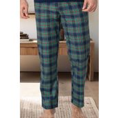 Mecit 3004 Erkek Lacivert Ekoseli Tek Pijama Altı