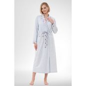Mecit Pijama Mecit 6311 Mavi Kadın Büyük Beden Sabahlık - 2XL