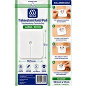 Mega Trakeostomi Kanül Pedi Büyük Beden 10,5 cm x 12 cm Tek Kullanımlık Emici Ped 100 Adet