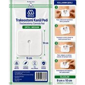 Mega Trakeostomi Kanül Pedi Orta Beden 9cm x 10CM Tek Kullanımlık Emici Ped 10 Adet