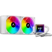 MEGALODON TR240 ARGB Sıvı Soğutucu Dijital Derece Göstergeli İşlemci Soğutucu Fan (BEYAZ RENK)