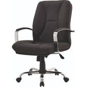Mehmet Yaren Büro MK11 Yönetici Makam - Ofis Müdür - Büro - Çalışma Koltuğu Siyah Renk Krom Ayaklı