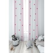 Mekta Home MKT-013 Kalpli Pembe Çocuk ve Bebek Odası 2 Kanat Fon Perde