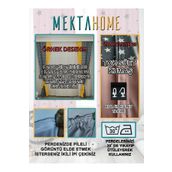 Mekta Home MKTP-231 Lacivert Balon ve Fil Çocuk ve Bebek Odası 2 Kanat Fon Perde