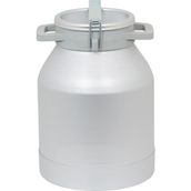 Melasty Süt Sağma Makinesi Alüminyum Süt Güğümü (50 Litre Iki Kulplu Kapaklı Geniş Ağız)