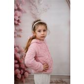 melek golden Kız Çocuk Polar Welsoft Peluş Cepli Ceket