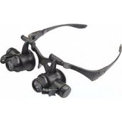 Melek Store Gözlük Modeli 10X 15X 20X 25X Lens 2 LED Işıklı Büyüteç