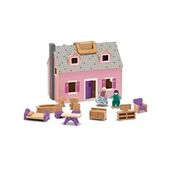 Melissa&Doug Ahşap Taşınabilir Küçük Mobilyalı Ev