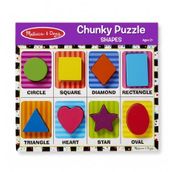 Melissa&Doug Ahşap Tombul Yapboz - Şekiller