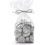 Melodi Gümüş Yaldızlı Mini Kalp Antep Fıstıklı 500 gr Sütlü Çikolata