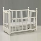 Meltem Kids Kral Sallanır Anne Yanı Beşik Ahşap Bebek Beşiği 60x120 cm (beyaz)