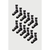 Mem Socks 12'li Ekose Desenli Erkek Çorabı - 39 - 42 - Siyah