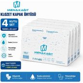 Mena Kağıt Klozet Kapak Örtüsü 4 Kutu Avantaj Paketi Hijyenik Tek Kullanımlık 1000 Adet