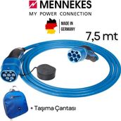 Mennekes Elektrikli Araç Şarj Kablosu 22KW Tip2 7,5mt Alman Üretimi Çoklu Araç Uyumu