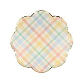 Meri Meri Spring Plaid Dinner Plates S 8'li Bahar Yeri Tabaklar