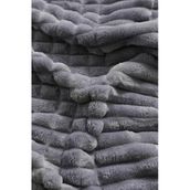 Merinos Modern Line Koyu Gri Antrasit 3 Parça Battaniye Seti