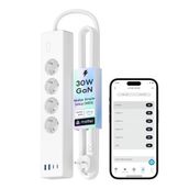 MEROSS Akıllı Çoklu Priz 4 Güç 2 USB 2 Type-C Apple HomeKit Destekli Beyaz MSP844SMA