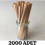 Merpak Ambalaj Ahşap Karıştırıcı 2000'LI Tahta Karıştırıcı Tahta Kaşık Çay Kahve Karıştırma Çubuğu