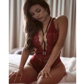Merry See Kırmızı Dantel Body Fantazi İç Giyim