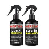 Mertox Otomobil Araç Araba Oto Temizlik Seti Ürünleri Iç Detay Temizleyici + Lastik Parlatıcı 2X500ML Malzemeleri