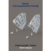 Mesan Ayakkabılık 3'Lü Plastik Beyaz (Sağ-Sol) (0024)