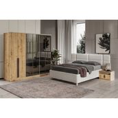 Mess Reflekte Camlı Yatak Odası Takımı - Ceviz