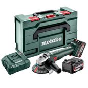 Metabo W 18 L 9-125 18V 4.0 Ah 125 mm Çift Akülü Şarjlı Avuç Taşlama Makinesi