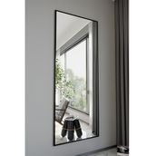 Metal Çerçeveli Boy Aynası Diktörtgen, Siyah, 70X180