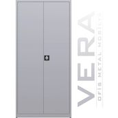 Metal Dolap 2 Kapılı Dolap Kiler Dolabı Kilitli Dolap Ofis Dolapları Arşiv , Garaj , Bahçe , Balkon - Açık Gri - 92X42X195
