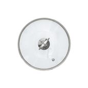 Metal Tepelikli Cam Tencere & Tava Kapağı – 14-40 cm Seçenekli – Isıya Dayanıklı Şeffaf Cam Kapak - 32cm