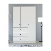 Metalia GM 308 Ece Lüx 3 Kapı 3 Çekmeceli Düğme Kulplu Gardırop