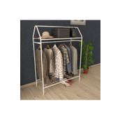 Metallica Concept Home Hanger Beyaz Konfeksiyon Askısı Raflı Butik Askı Konsept Askılık Ayaklı Askılık