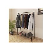 Metallica Concept Oval Telli Siyah Butik Elbise Askısı Ayaklı Askılık Konfeksiyon Askılık