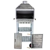 METEHAN MTH-80 Davlumbazlı Bacalı 4 Teker Maltız Izgaralı Mangal