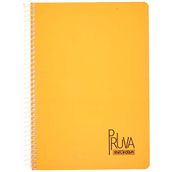 Meteksan Pruva A4 Pet Spiralli Karton Kapaklı 144 Yaprak Turuncu Çizgili Defter
