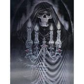 Mettoys 30 x 40 cm 5d Elmas Boyama 3 Farklı Resim Değişenli Halloween İskelet Tablosu