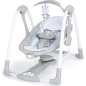 Mey İthalat Ingenuity Convertme 2'si 1 Arada Kompakt Taşınabilir Bebek Salıncağı ve Bebek Koltuğu, Akülü Titreşimler, Otomatik Sallanma, Doğa Sesleri - 9 Kg'a Kadar