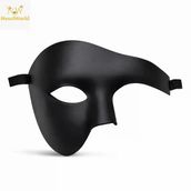 Mey İthalat® Siyah Yarım Erkek Maske – Phantom Parti &Amp; Balo Maskesi