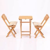 Meya Dekor MEYABİST201M Katlanır 2 Sandalye 1 Masa Balkon - Bahçe - Mutfak 3'lü Bistro Set