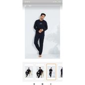 Meynur Moda Pamuklu Penye Uzun Kollu Erkek Pijama Takımı - Siyah - M