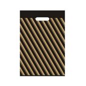 Mezpack Ambalaj Floraplast ( 33x45) No: 3 50'li Siyah Diagonel Takviyeli Mağaza Poşeti ( 1 Paket)