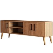 Mezza 1586 Exxen Sepet Rengi 150 cm Ahşap Ayaklı Tv Ünitesi